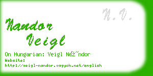 nandor veigl business card